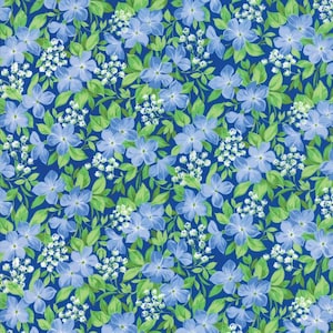 Moda SUMMER BREEZE V Quilt Fabric Fat Quarter - 33301 14 Royal