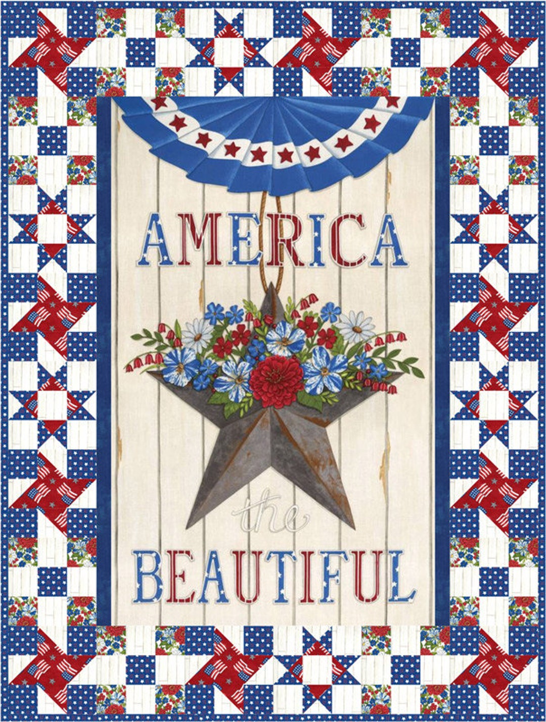 America the Beautiful Wall Hanging and Runner Quilt Kit Etsy