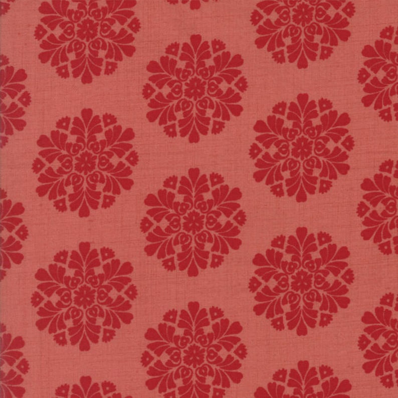 Moda RUE INDIENNE Pascal Rouge 13687 17 Quilt Fabric By The Yard French General