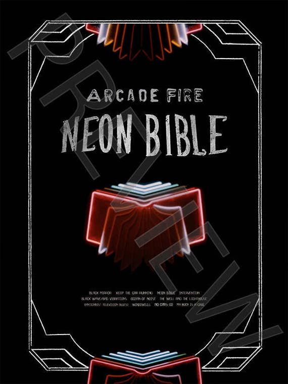 Arcade Fire Neon Bible 2007 T-shirt | Etsy