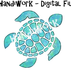 Aqua Meeresschildkröte png digitales Design, Aquarell grüne Meeresschildkröte Sublimation, Meeresschildkröte Silhouette png Design, Türkis Meeresschildkröte Kunst