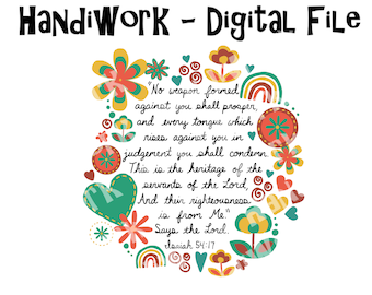 No weapon formed against you shall prosper bible verse design, Isaiah 54:17 verse sublimation, bible verse with flowers png, no weapon png