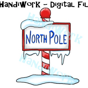 North Pole sign PNG File, North Pole shirt design, North Pole sublimation design, North Pole Christmas png file, North Pole clip art