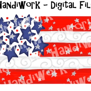 Simpatico design png girly bandiera americana, design glitter bandiera americana per bambini, sublimazione bandiera americana girly, design bandiera per bambini del Giorno dell'Indipendenza