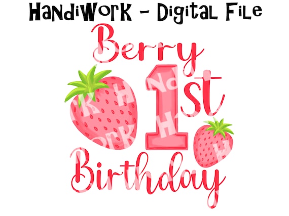 Cartoon Berry primer cumpleaños png diseño fresa femenina - Etsy México