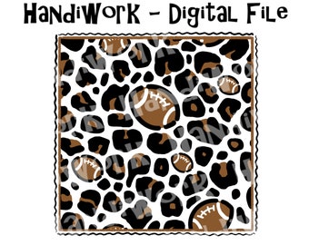 Football cheetah png design, football leopard print sublimation, football cheetah shirt design, football mom shirt design, football leopard