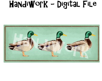 Gräsandsandtrio png-design, sublimering av akvarell anktrio, realistisk sublimering av gräsandsand, ankklippkonst, ankor i rad png