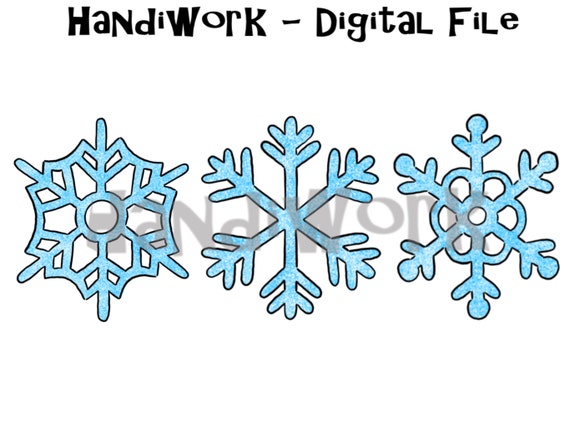 Glitter snowflakes trio PNG File, Blue snowflake clip art, Glitter  snowflake Sublimation Design, Winter snowflake trio design, snowflake png