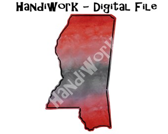 Maroon and Grey Mississippi PNG File, Watercolor maroon and grey Mississippi design, Maroon and grey college Mississippi state sublimation