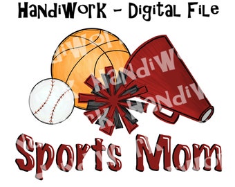 Sport moeder png ontwerp, sport moeder sublimatie png, honkbal juichen basketbal moeder ontwerp, alle sporten moeder png, honkbal en basketbal mompng