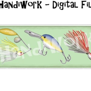 Watercolor fishing lures trio png design, boy fishing lures sublimation design, bass fishing lures trio frame, fishing lures clip art, bass