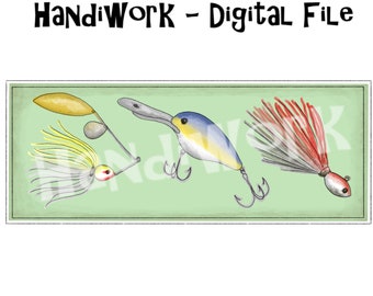 Watercolor fishing lures trio png design, boy fishing lures sublimation design, bass fishing lures trio frame, fishing lures clip art, bass