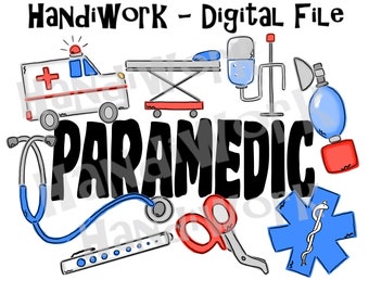 Cute Paramedic Png design, paramedic sublimation png, watercolor paramedic png art, paramedic shirt design, ambulance sublimation, EMT png