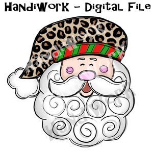 Cheetah Santa PNG File, Watercolor Cheetah Santa clause, Santa Sublimation Design, Christmas Cheetah Santa png design, Cheetah Santa hat png