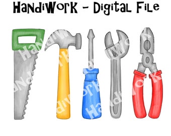 Watercolor tools png design, cute boy tools sublimation design, watercolor tools boy shirt design png, construction tools png design