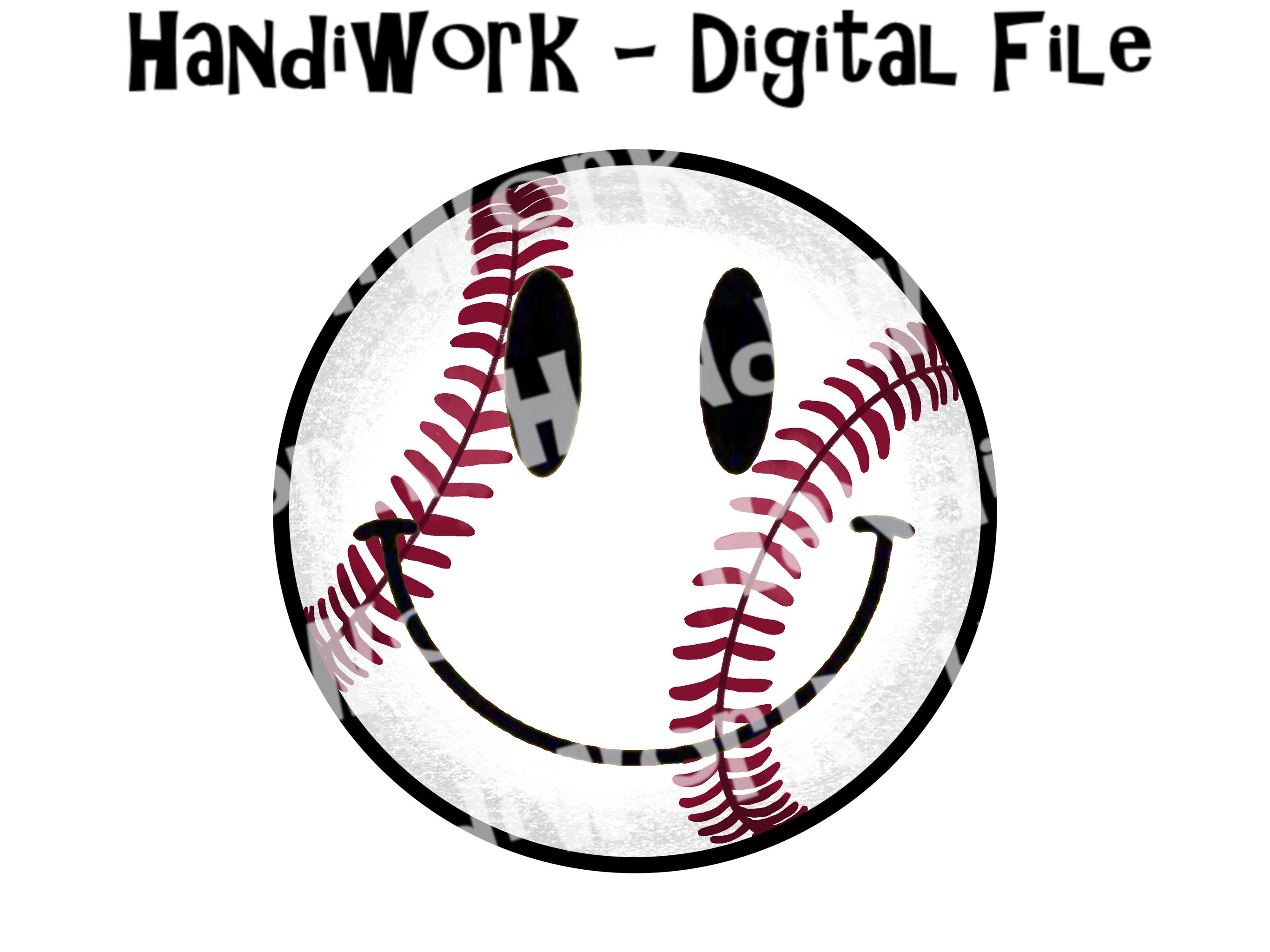 Cartoon Baseballs With Faces