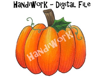 Pumpkin PNG File, Orange Pumpkin Clip art, Pumpkin Fall Sublimation Design, Halloween Pumpkin design, Orange pumpkin fall png design