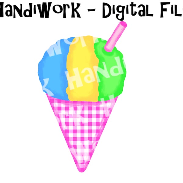 Rainbow Snow Cone - Etsy