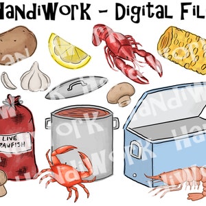 Happy Crawfish In A Big Pot Stock Illustration - Download Image