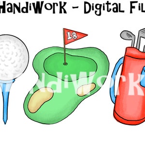 Watercolor golf trio png design, golf trio sublimation design, child golf shirt png design, cute golf clip art pngs, golf sublimation png