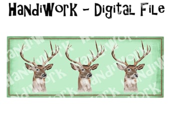 Realistic deer trio design png, watercolor deer buck trio digital design, hunting boys shirt sublimation, watercolor deer art