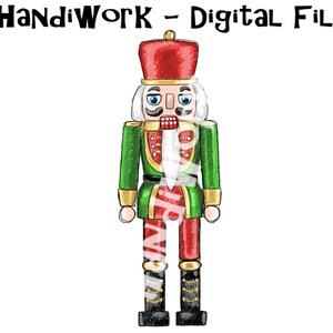 Nutcracker PNG File, Christmas Nutcracker, Painted Nutcracker, Boy Christmas nutcracker Sublimation Design, Drawn nutcracker png design