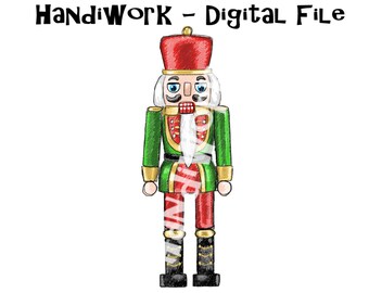 Notenkraker PNG-bestand, Kerst Notenkraker, Geschilderde Notenkraker, Jongen Kerst notenkraker Sublimatie Ontwerp, Getrokken notenkraker png ontwerp