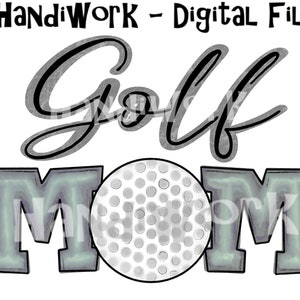Golf mom png design, golf mom sublimation digital file, golf mom shirt design, sports mom png design, watercolor golf ball, golfing mom