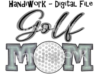 Golf mom png design, golf mom sublimacja cyfrowy plik, golf mom shirt design, sports mom png design, akwarelowa piłka golfowa, golfing mom