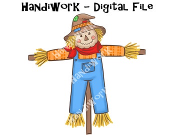 Boy scarecrow body PNG File, Watercolor scarecrow, Boy scarecrow body Sublimation Design, Fall scarecrow, autumn scarecrow, child scarecrow