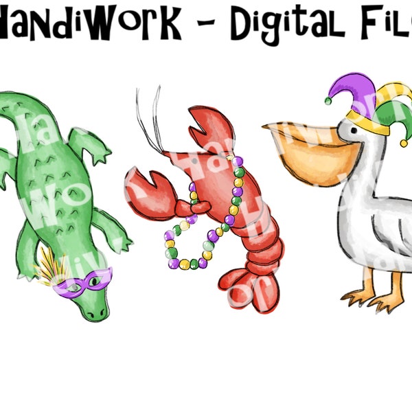 mardi gras alligator svg