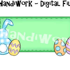 Boy bunny and eggs name frame png design, bunny and eggs sublimation monogram, boy Easter shirt png design, spring gingham bunny and eggs,