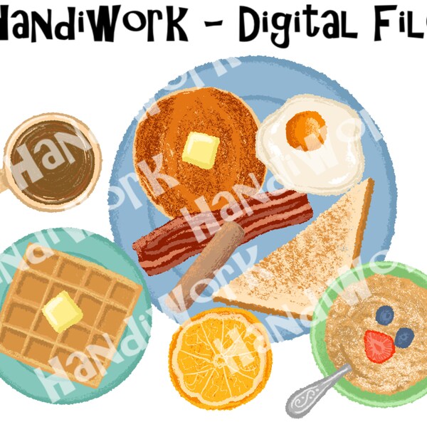 Breakfast Clip Art - Etsy