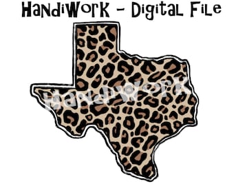 Cheetah Texas png design, leopard Texas sublimation png, Texas outline with animal print digital file, Texas cutout with cheetah digital png