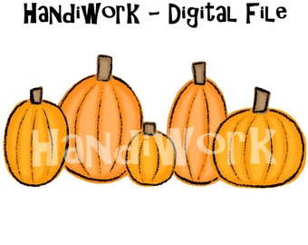 Cute pumpkin patch PNG Design, pumpkin patch sublimation design, Pumpkin Fall Sublimation Design, Five pumpkins group design, Pumpkin patch