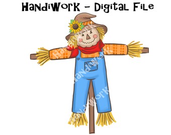 Girl scarecrow body PNG File, Watercolor scarecrow, Girl scarecrow body Sublimation Design, Fall scarecrow, child scarecrow shirt design