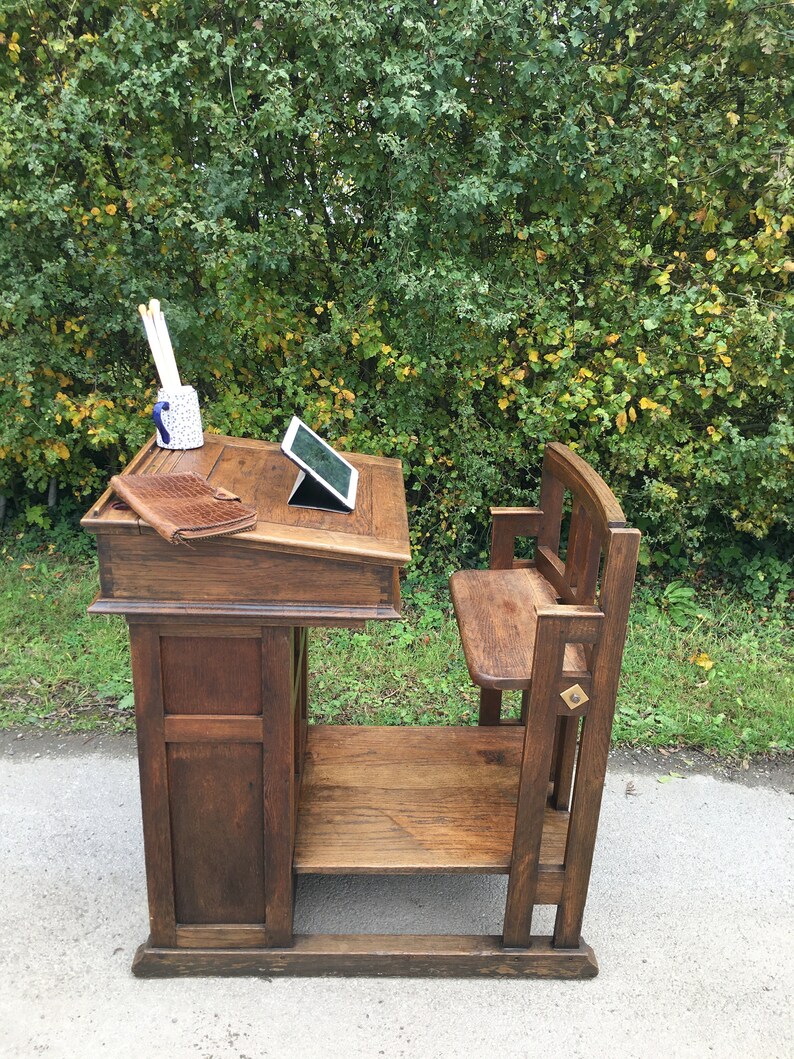 vintage homework desk