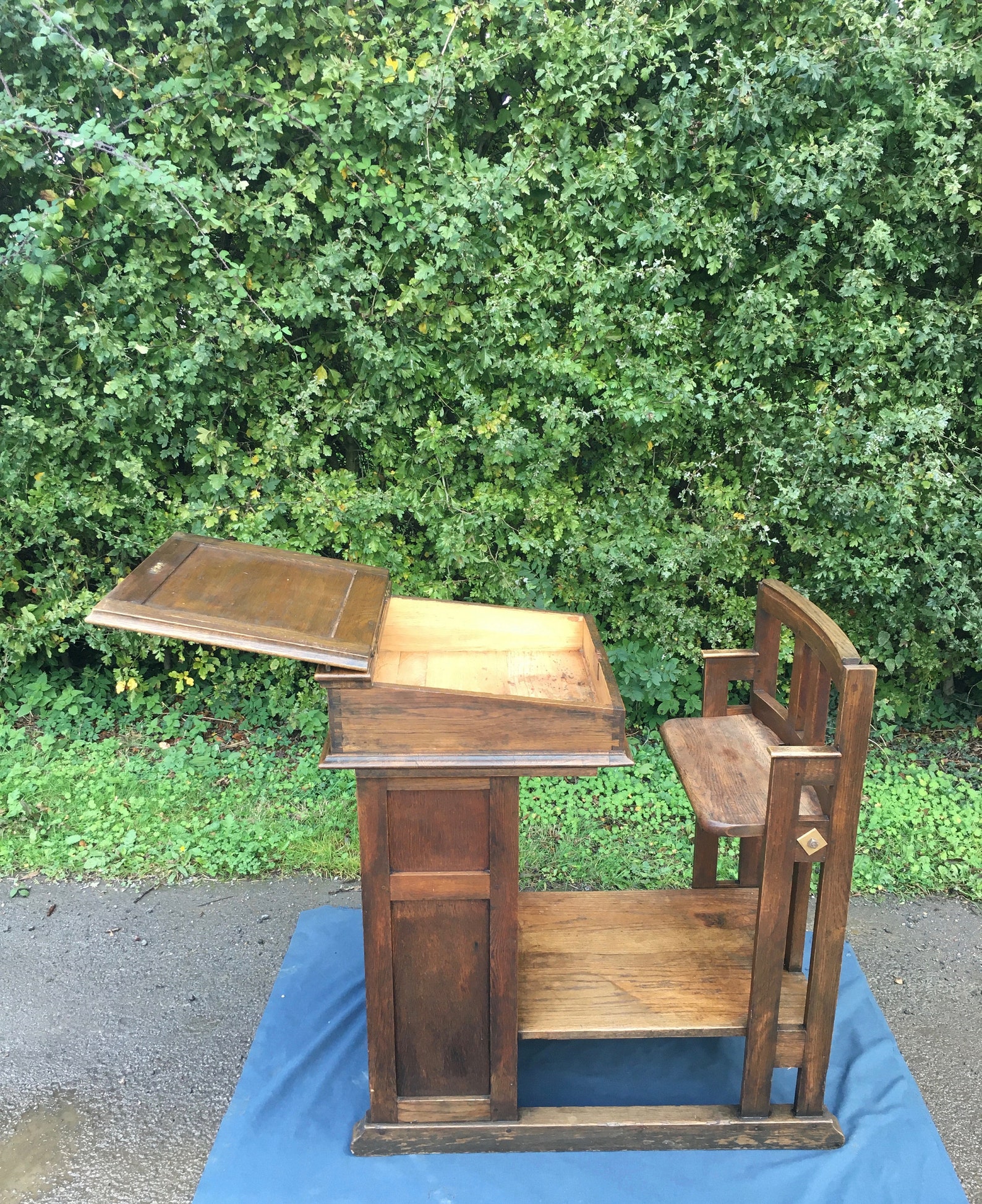 vintage homework desk