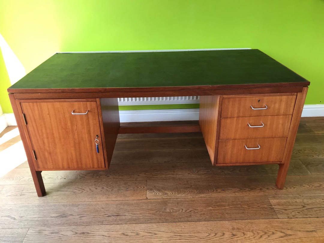 Mid Century Desk, 1970's Teak Desk & Drawers, Hobbies/artist Desk ...