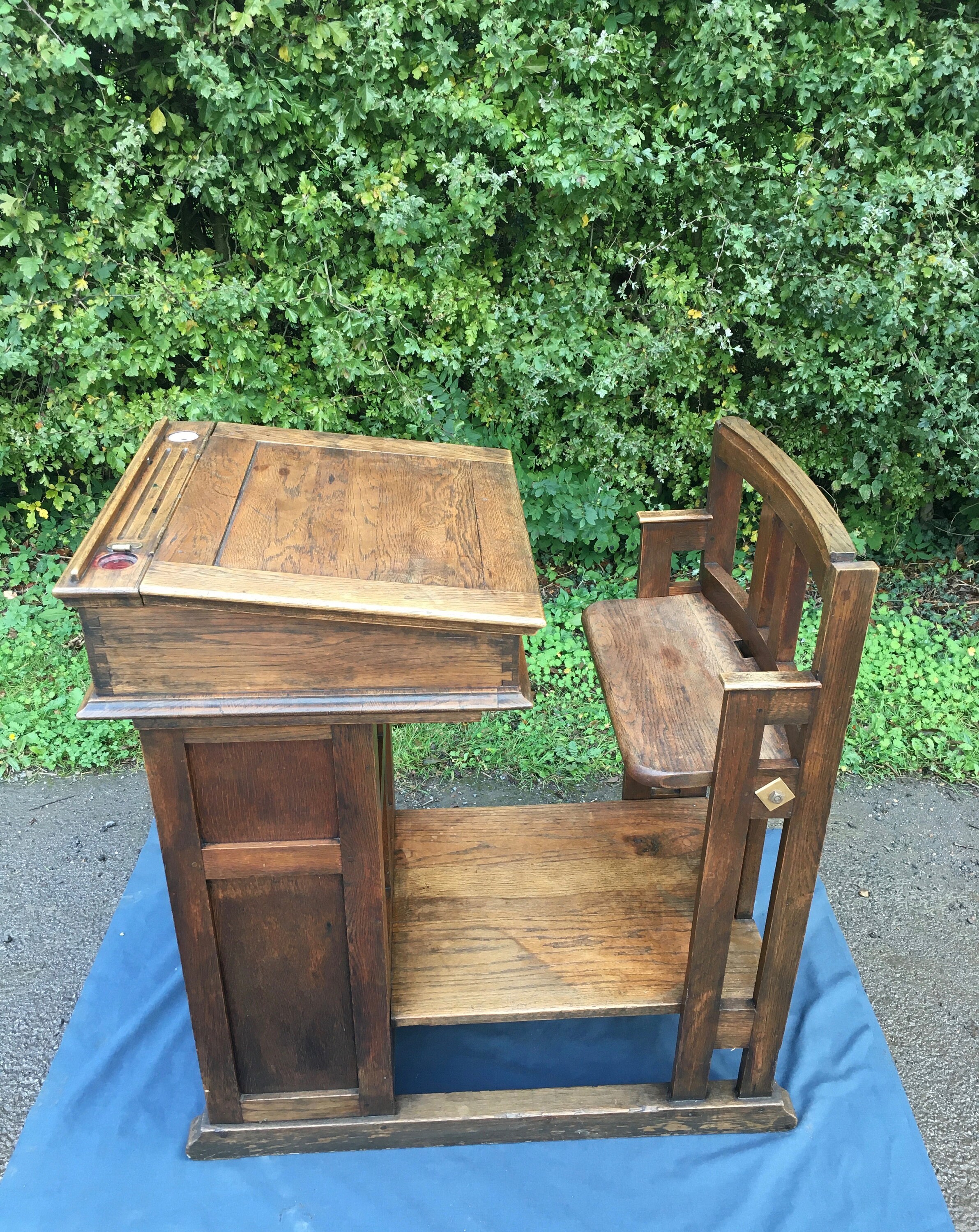 vintage homework desk