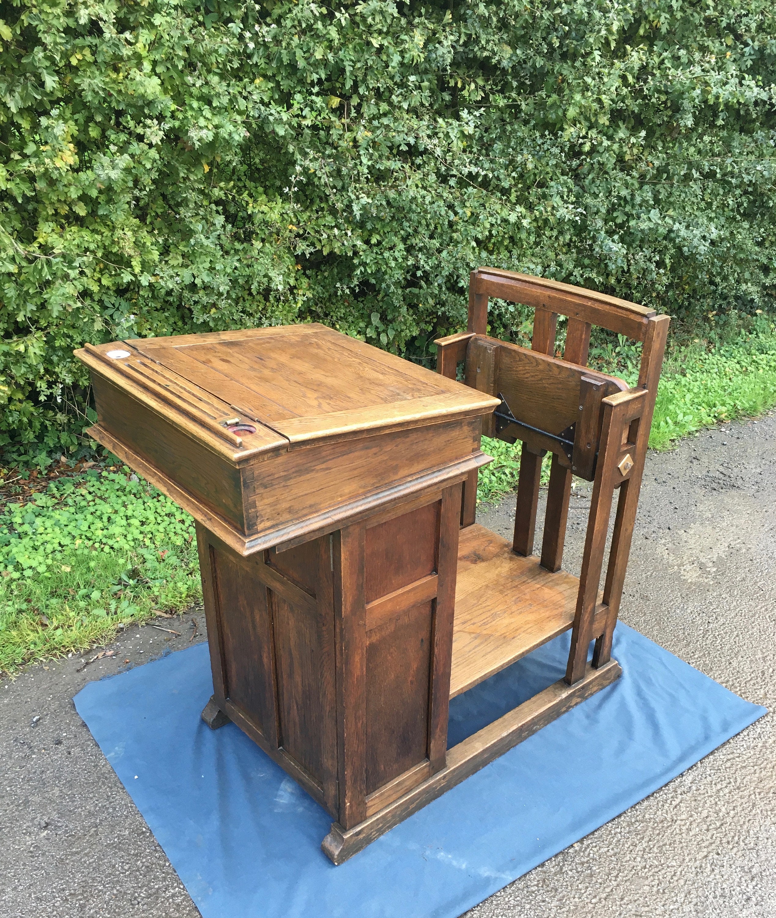 Vintage Homework Desk Calligraphy Writers Desk Antique Etsy UK