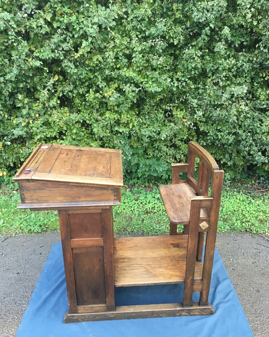 vintage homework desk