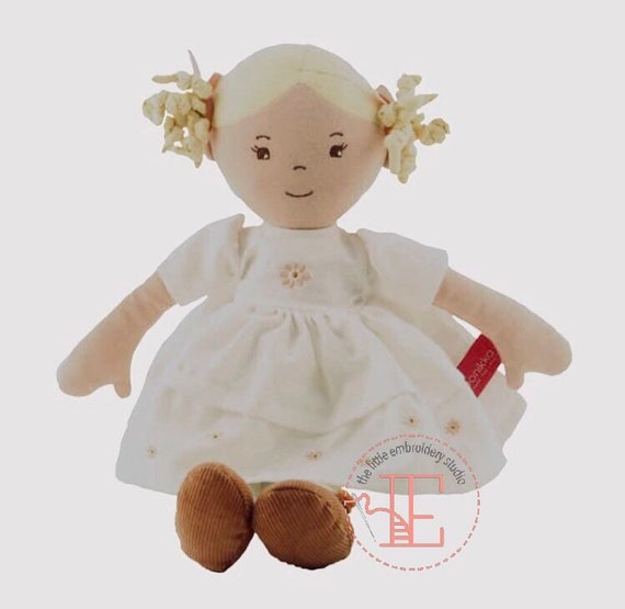 personalised rag doll suitable from birth