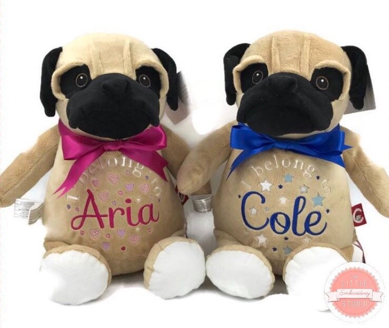 personalised pug teddy