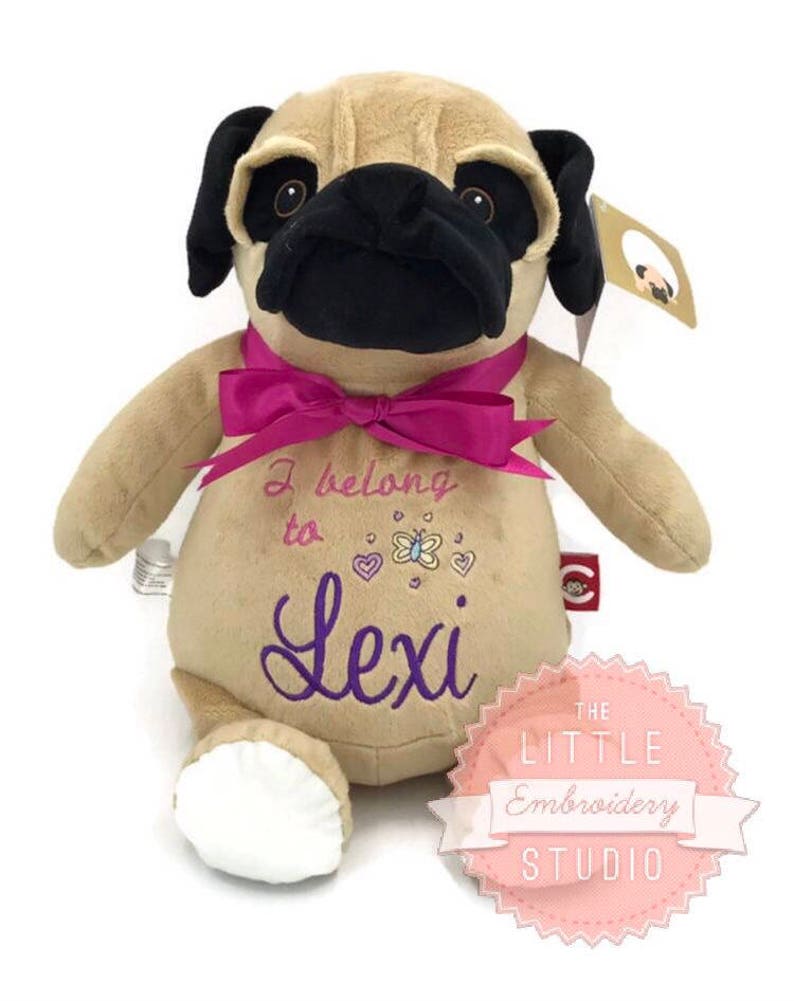 personalised pug teddy
