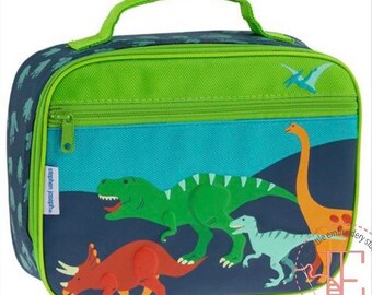 Personalised Dinosaur Dino Boys Lunch Box Lunch Cooler Sandwich School Bag DB 