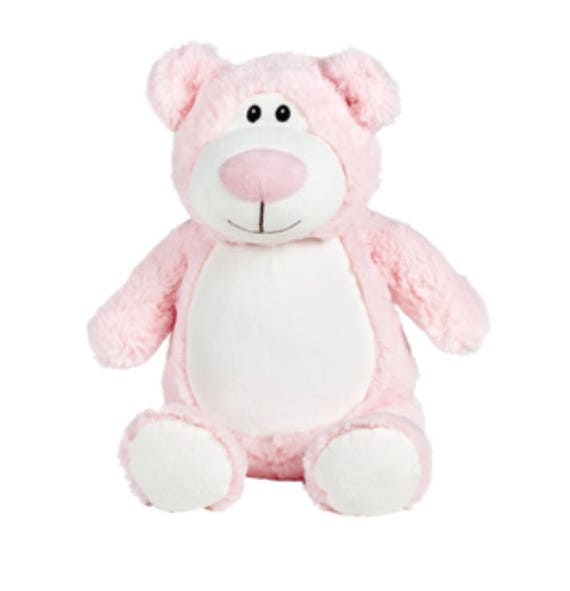 personalised pink teddy bear