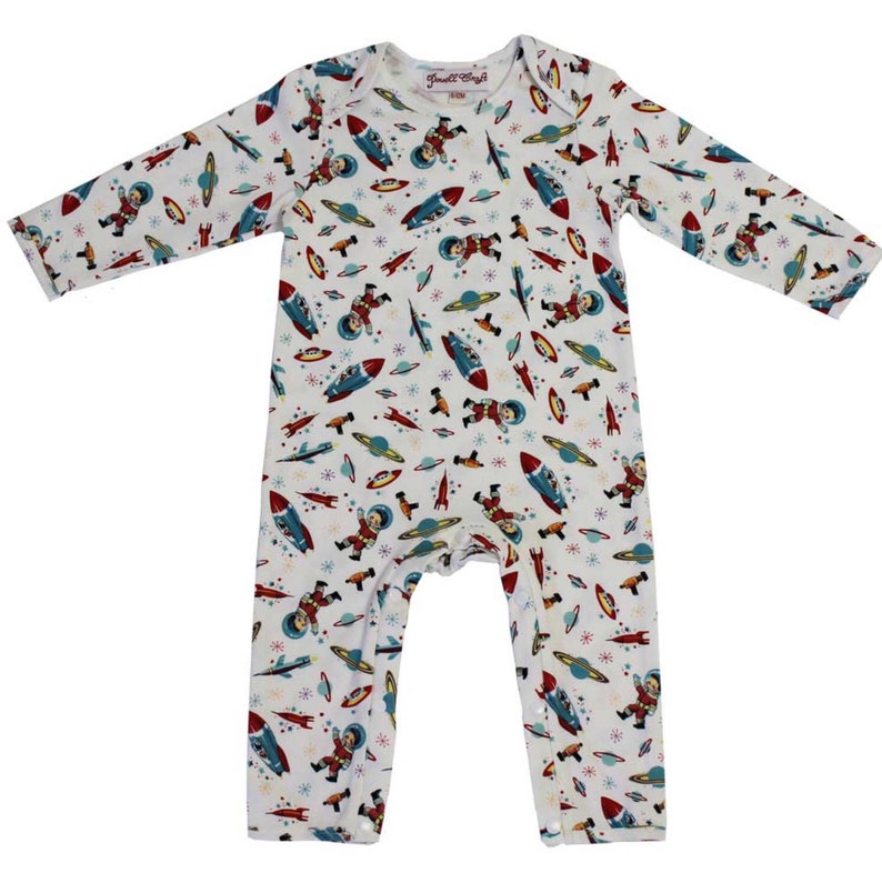 custom baby grow Ideal gift for new baby jumpsuit Personalised sleepsuit for baby in outer space print cotton fabric sibling