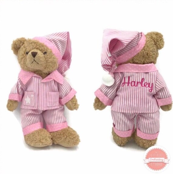 personalised pink teddy bear
