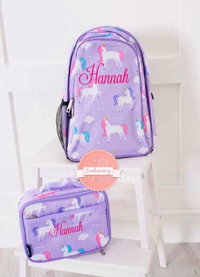 personalised backpack and lunchbox